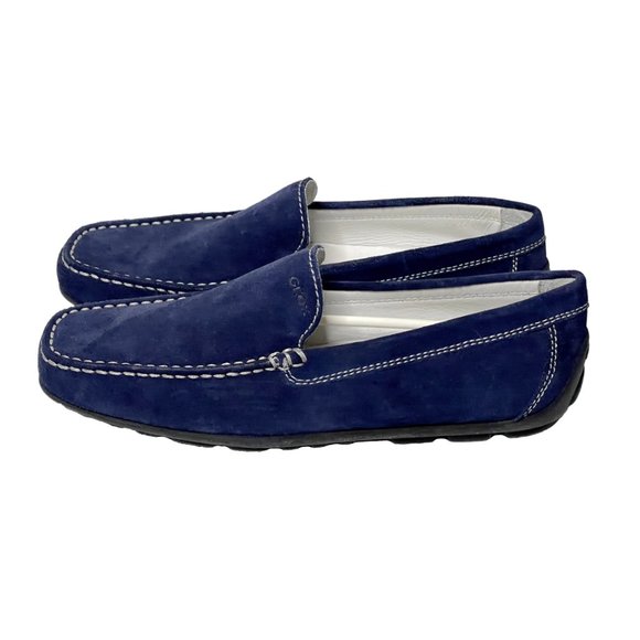 Geox | Men's Siron Navy Suede Slip On Loafers - Picture 1 of 6